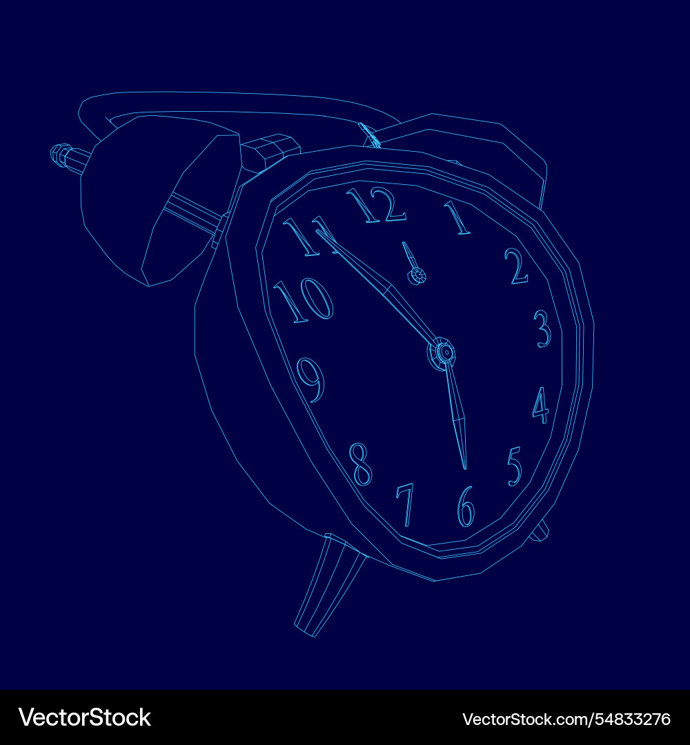 Clock with the hands on number 11 and 6 Clock with the hands on number 11 and 6 Vector Image