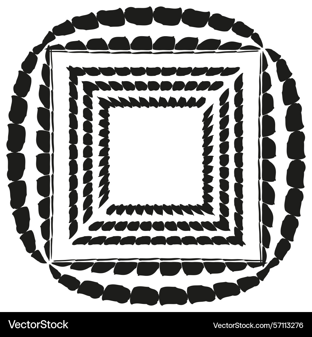 Concentric square frame geometric layered pattern Concentric square frame geometric layered pattern vector image