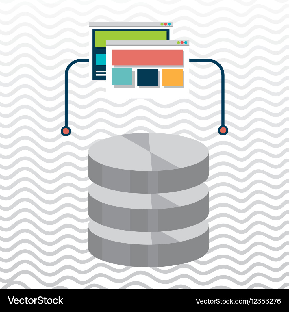 Data base web page Vector Image