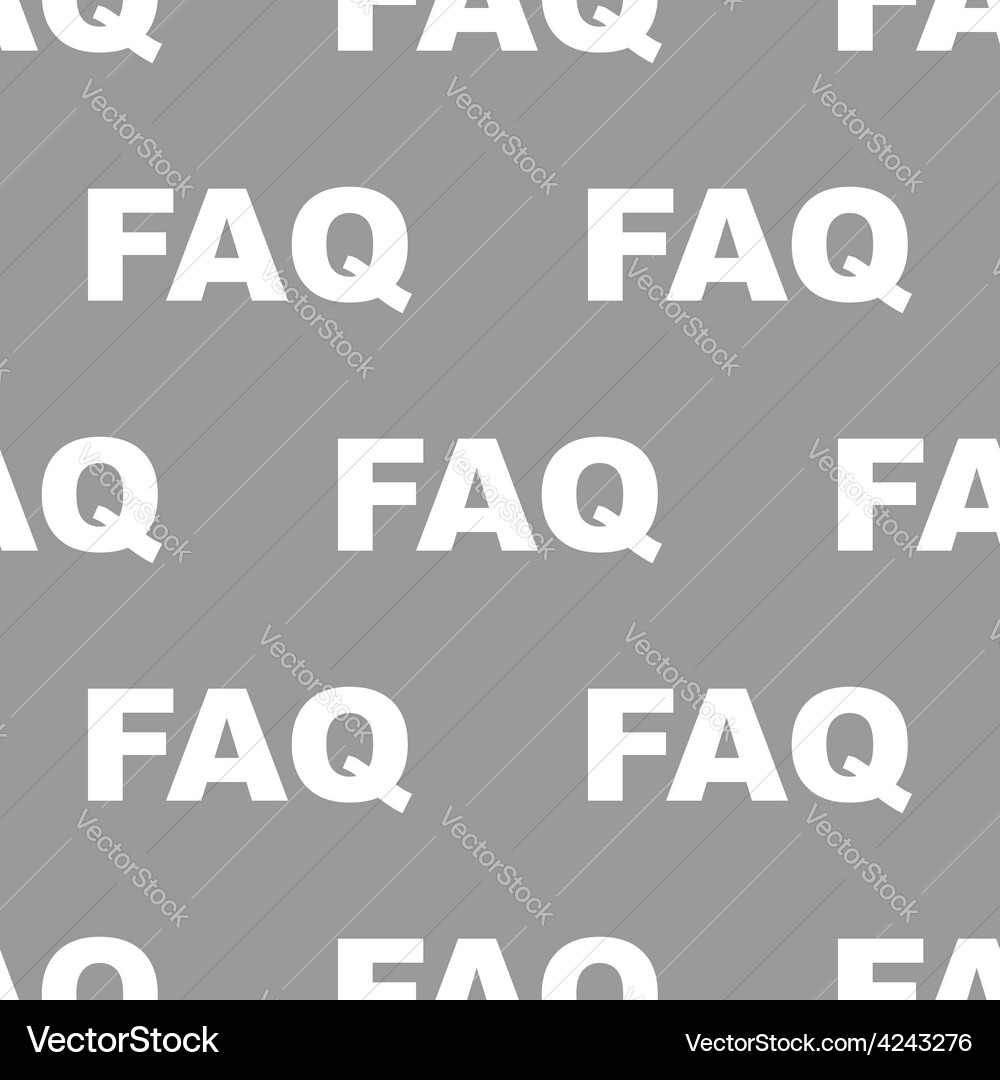 Faq seamless pattern vector image