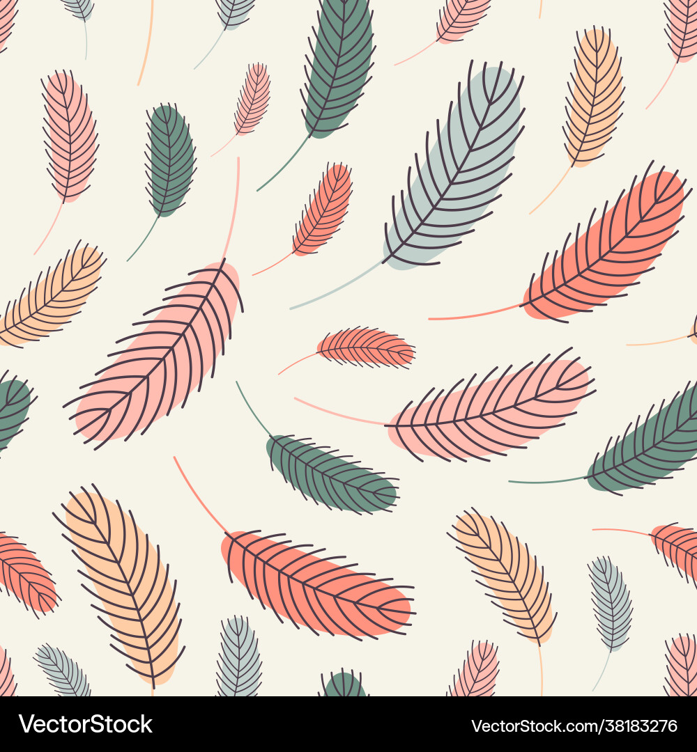 Feathers pattern Feathers pattern vector image