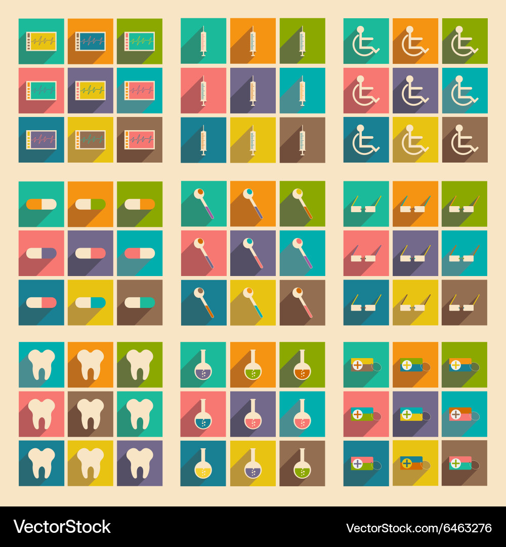 Flat with shadow concept and mobile application Vector Image