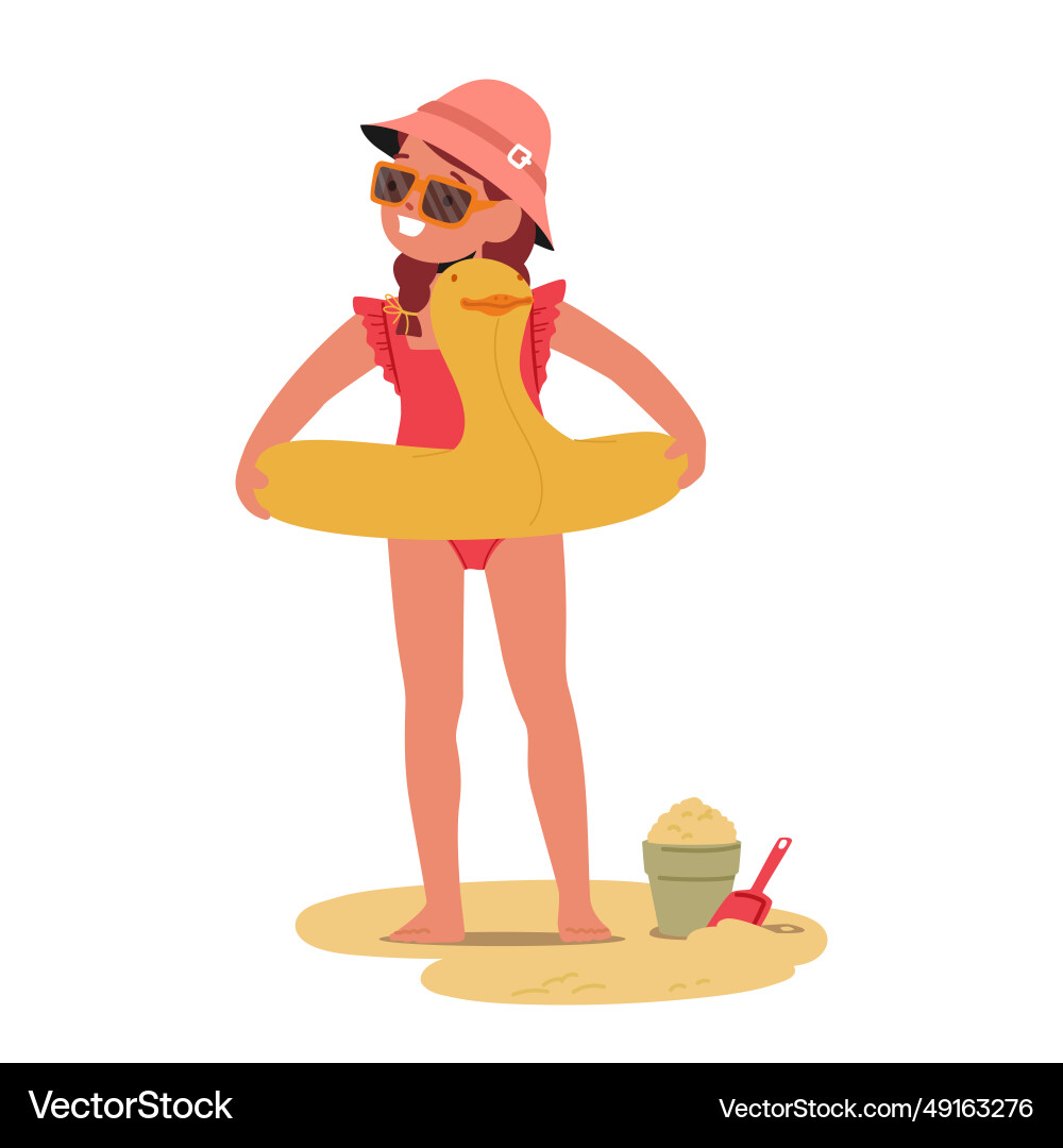 Joyful scene of cute little girl character Joyful scene of cute little girl character vector image