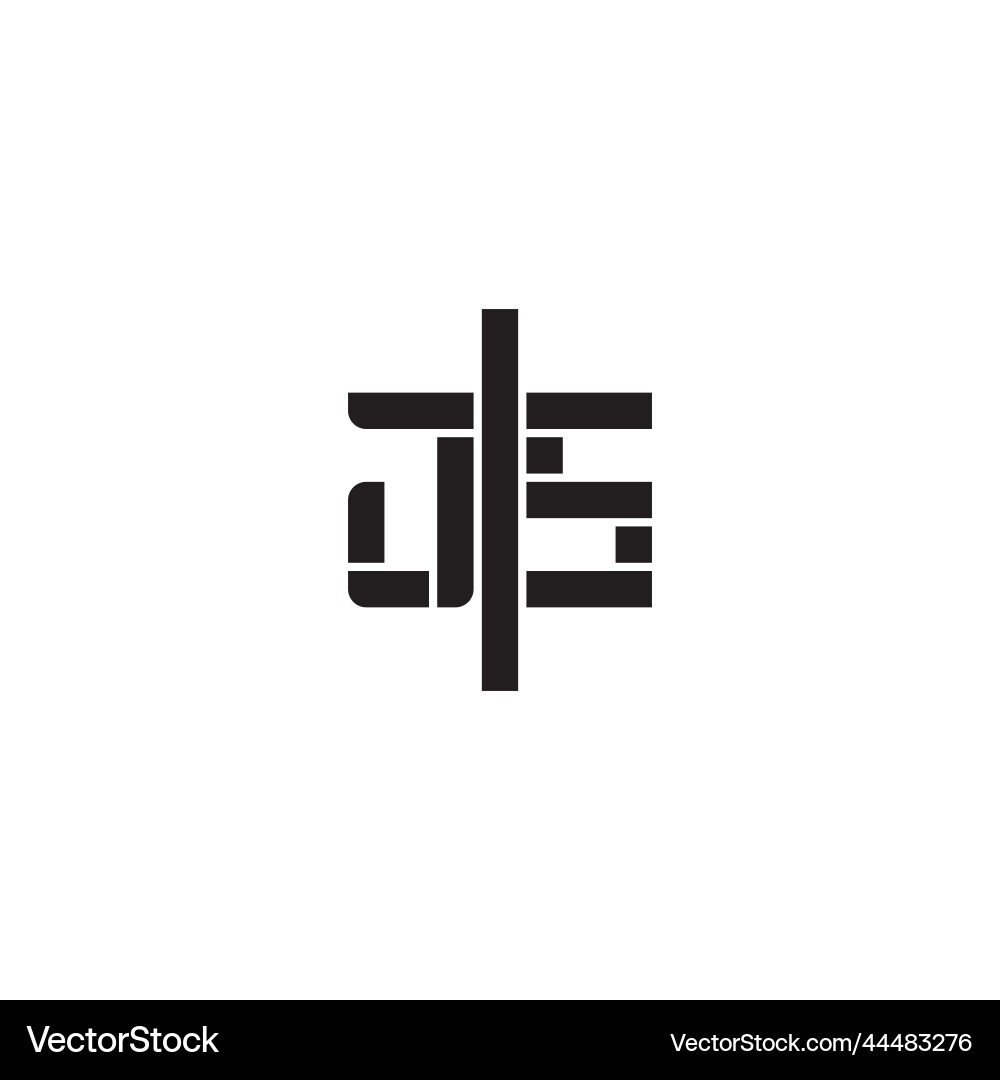 Js geometric bold concept logo initial Js geometric bold concept logo initial vector image
