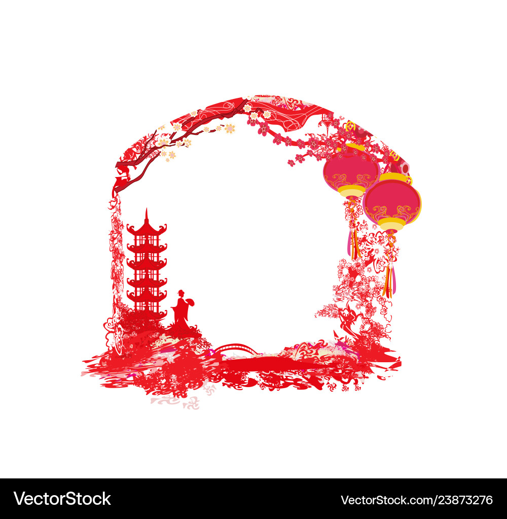 Mid-autumn festival for chinese new year - frame Mid-autumn festival for chinese new year - frame vector image