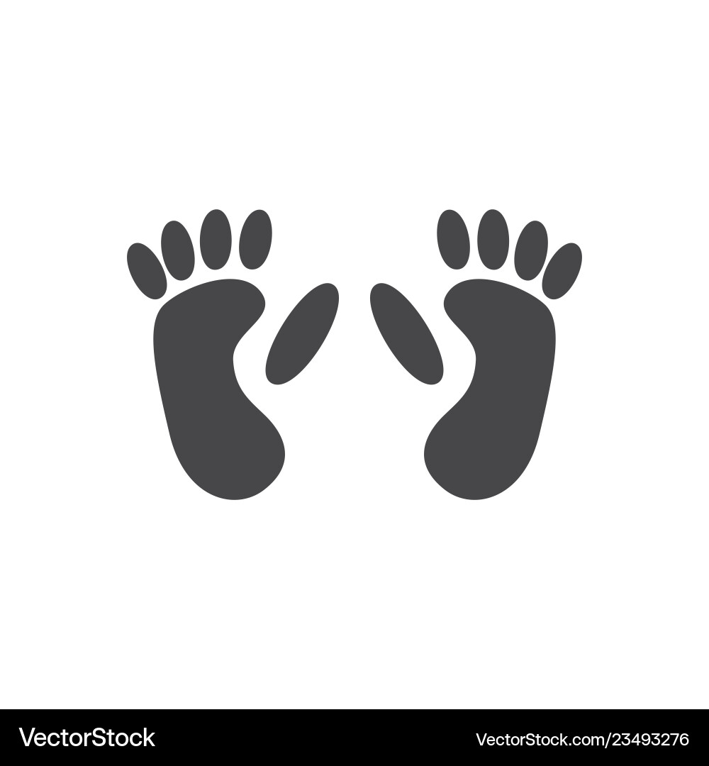 Monkey Footprint Icon vector image