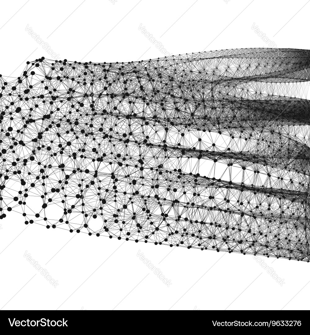 Network background cobweb spider web 3d grid Vector Image
