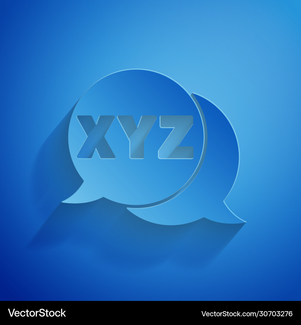 Paper cut xyz coordinate system icon isolated Paper cut xyz coordinate system icon isolated vector image