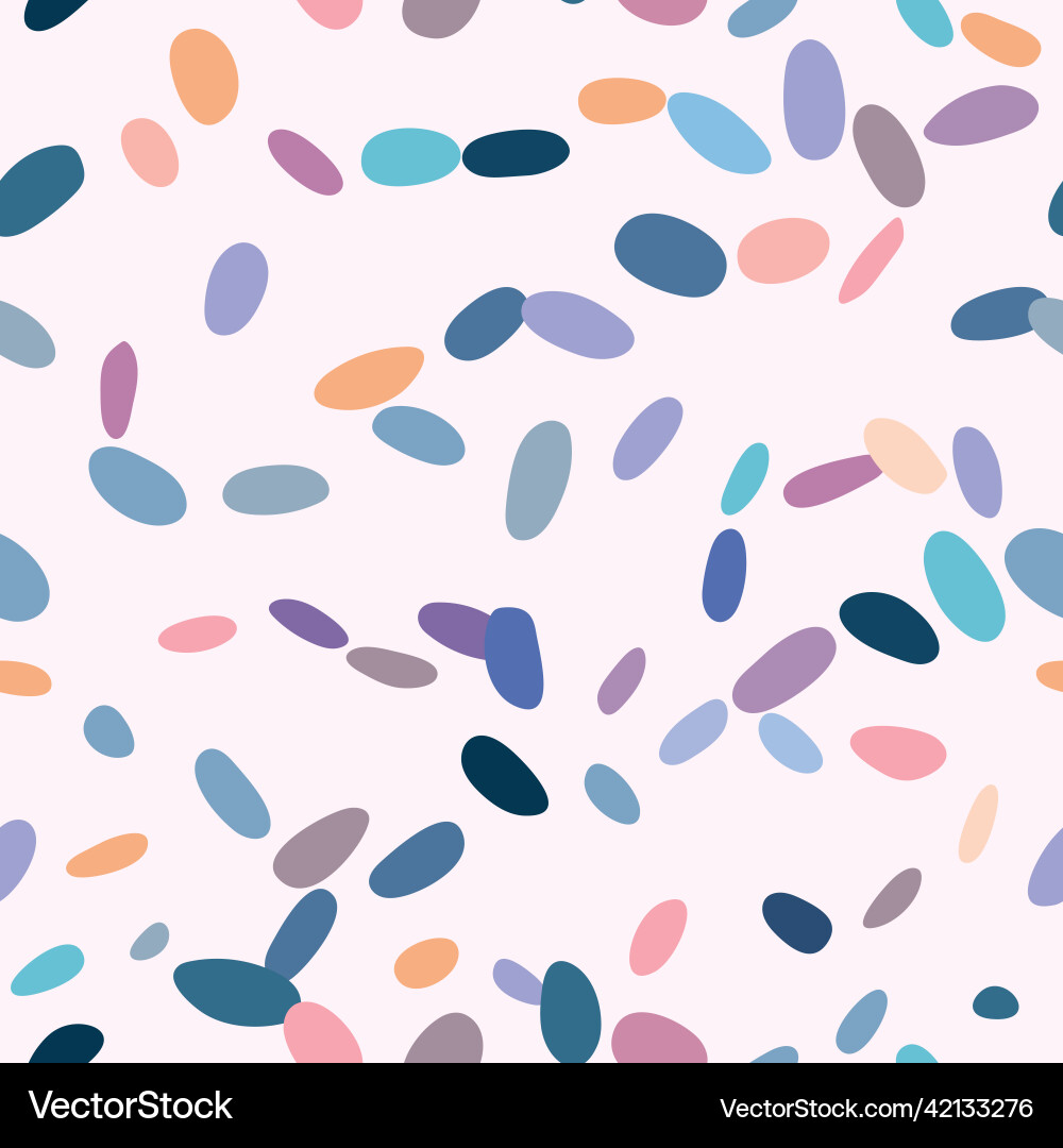 Random scattered shapes colorful mosaic pattern vector image