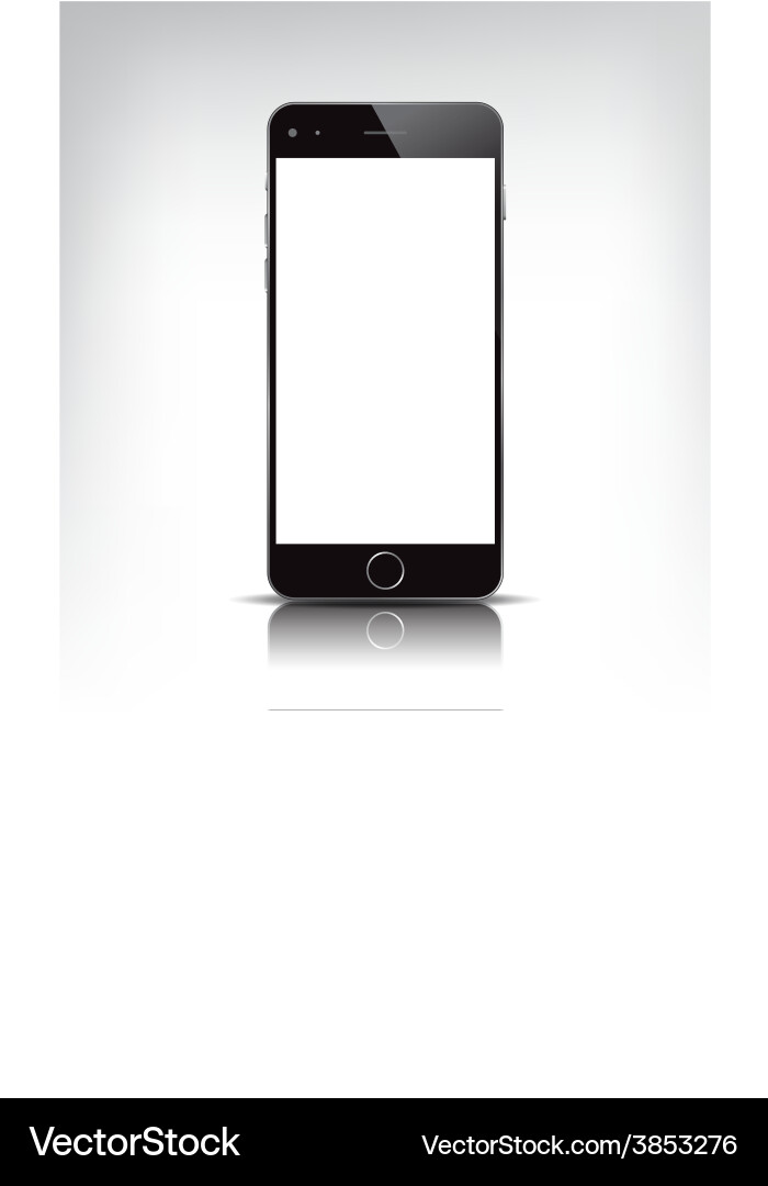Realistic phone with empty screen vector image