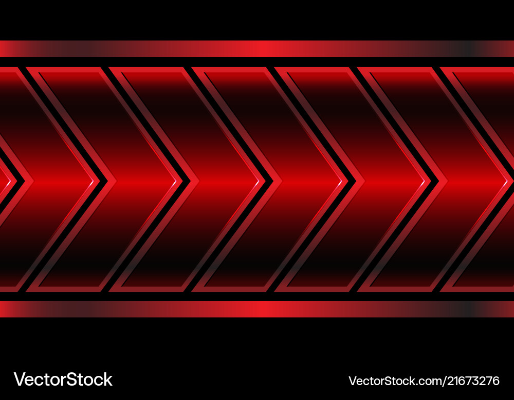 Red Metallic Arrow Abstract Pattern vector image