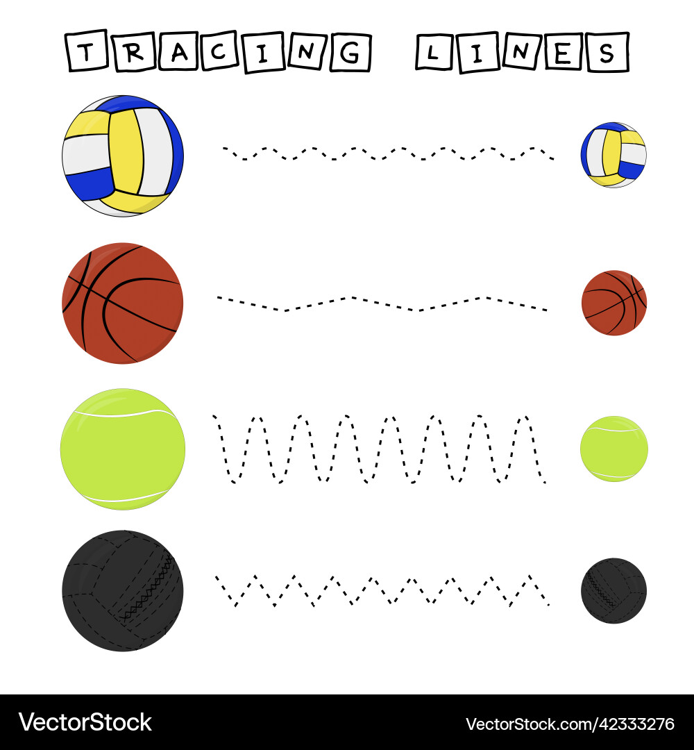 Tracing lines 2 Vector Image