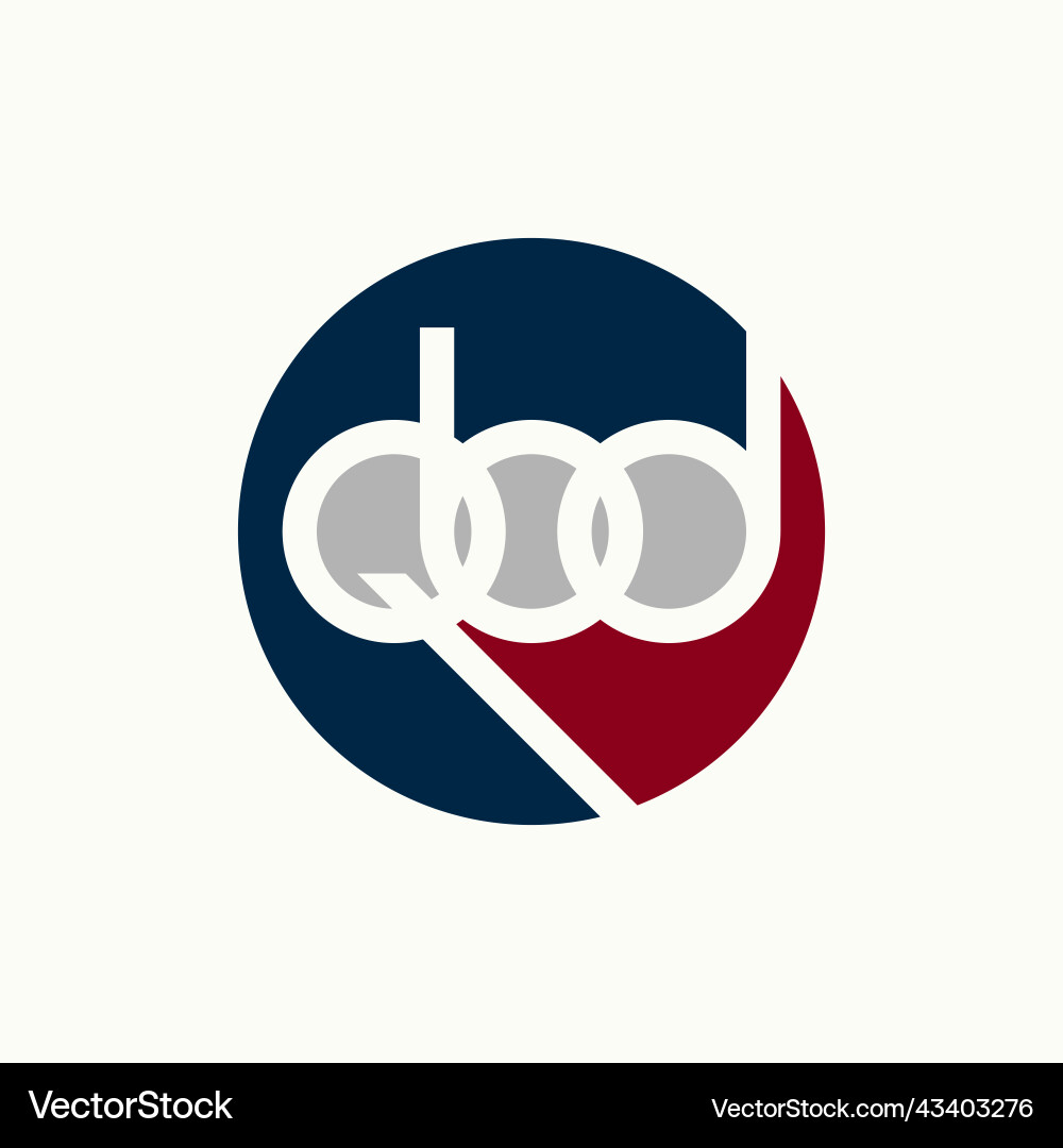 Unique letter or word qbd lowercase connect block Unique letter or word qbd lowercase connect block vector image