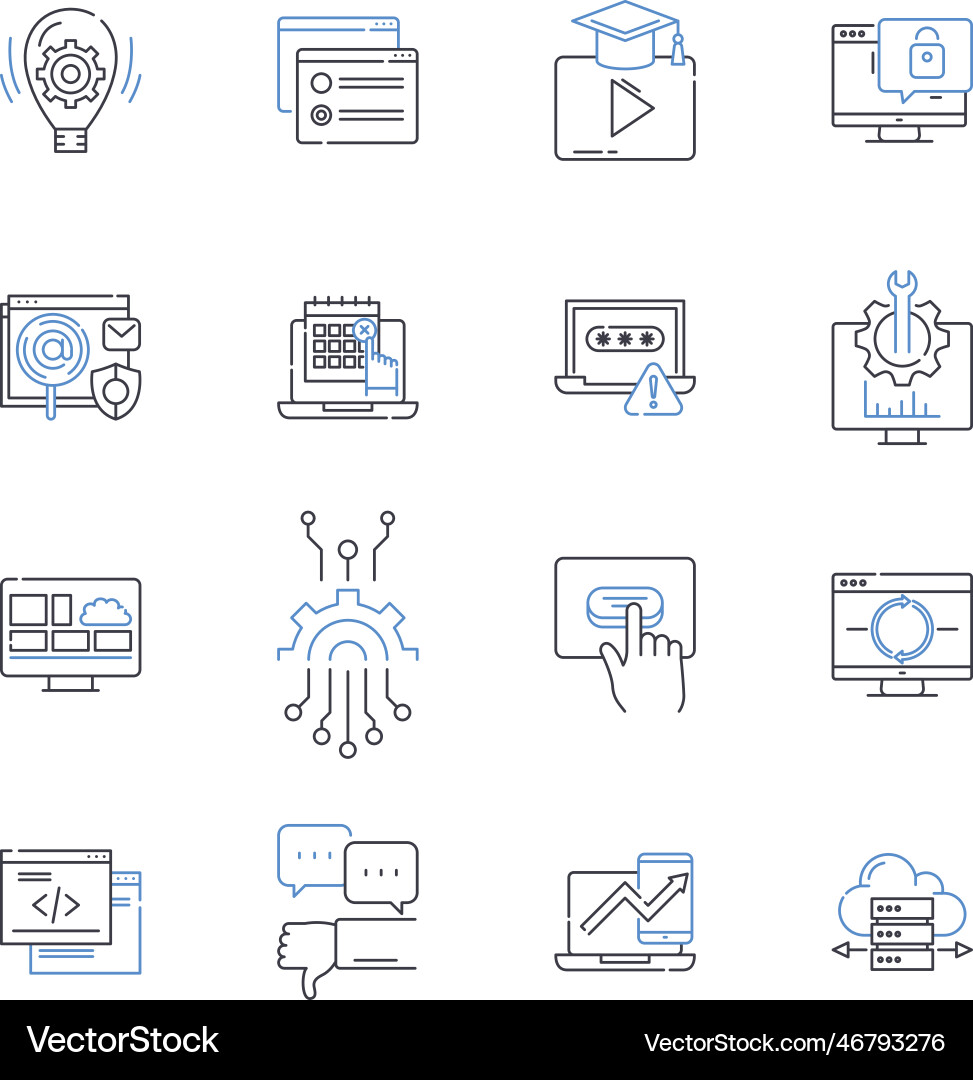Web-Tools Zeilensymbole Sammlung Browser html Web-Tools Zeilensymbole Sammlung Browser html vektorbild