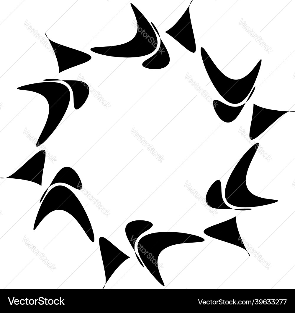 Abstract circular drawing amorphous nonfigurative Vector Image