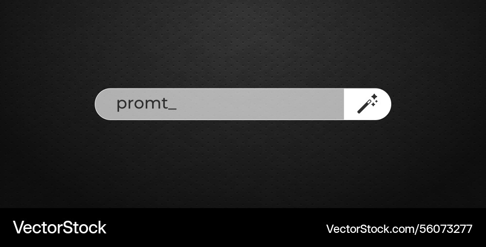 Ai text input field with pencil icon vector image