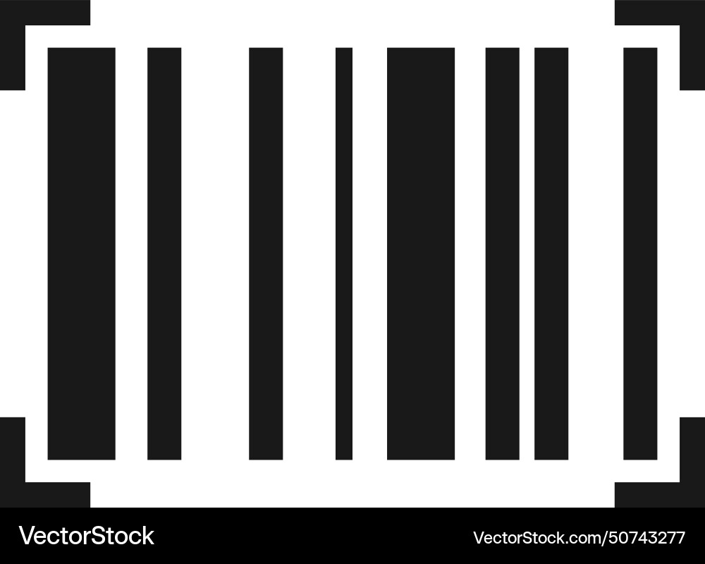 Barcode icon retail product info black symbol Barcode icon retail product info black symbol vector image