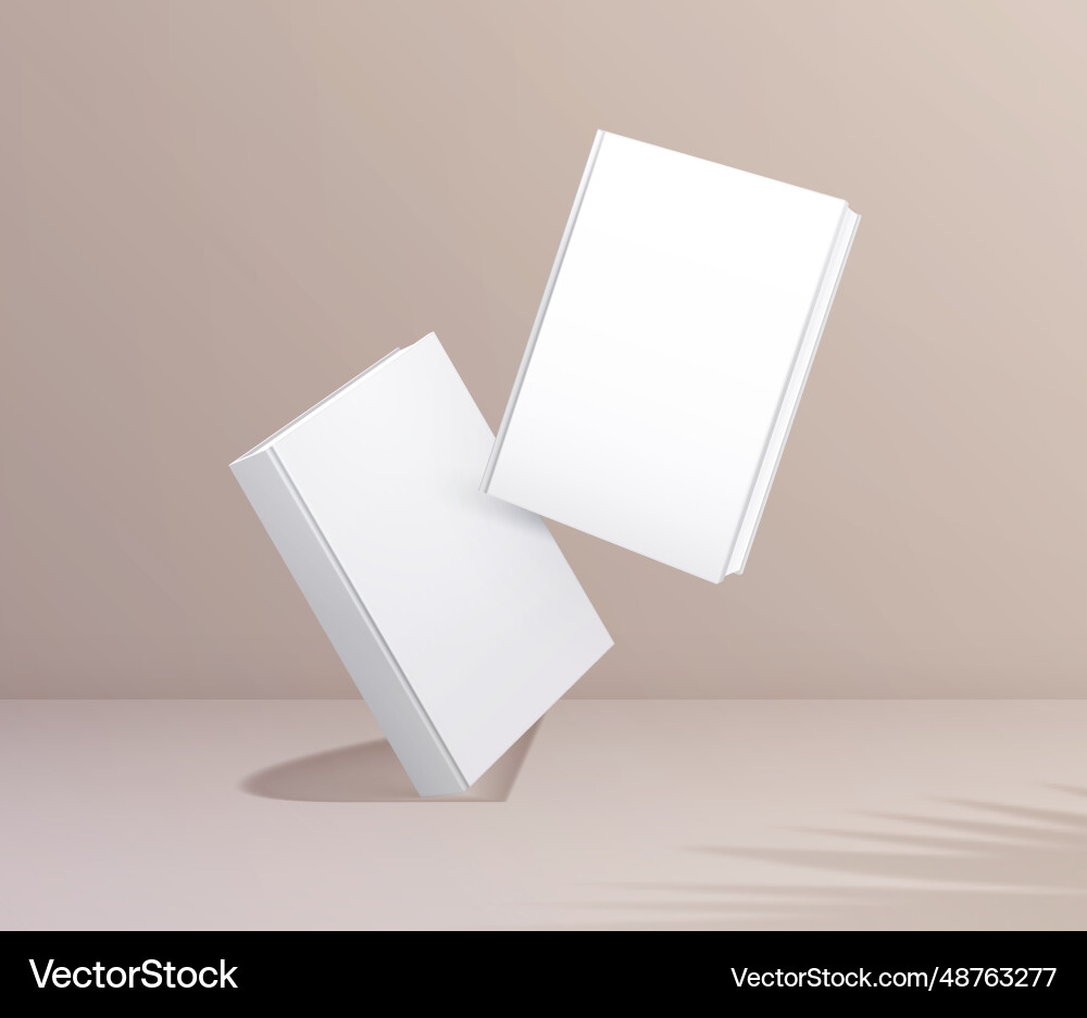 Books mockup realistic composition Royalty Free Vector Image