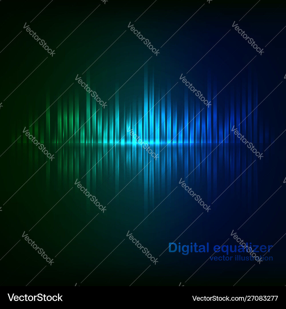 Bunte grün-blaue digitale glänzende Equalizer Bunte grün-blaue digitale glänzende Equalizer vektorbild