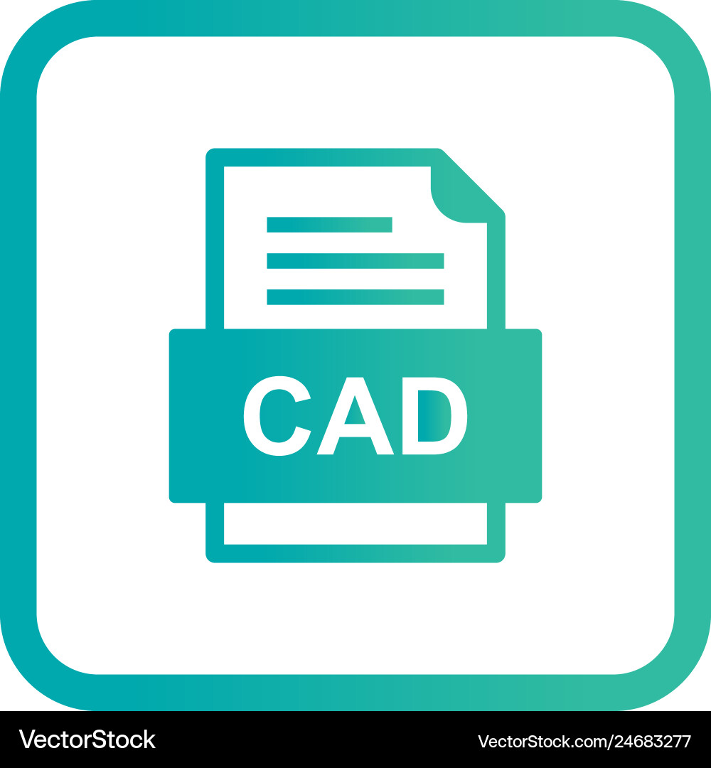 Cad file document icon Vector Image