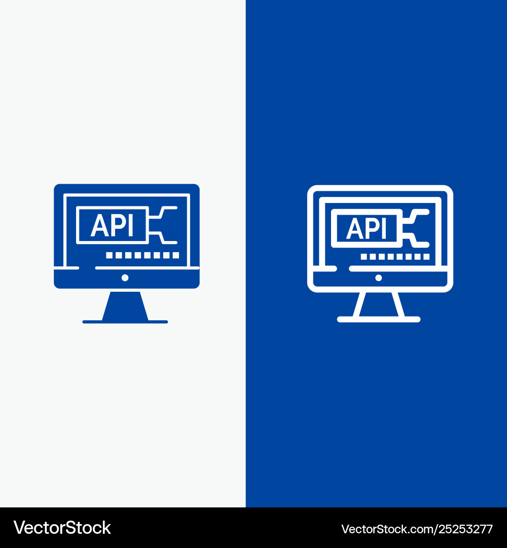 Computer code coding education line and glyph Vector Image