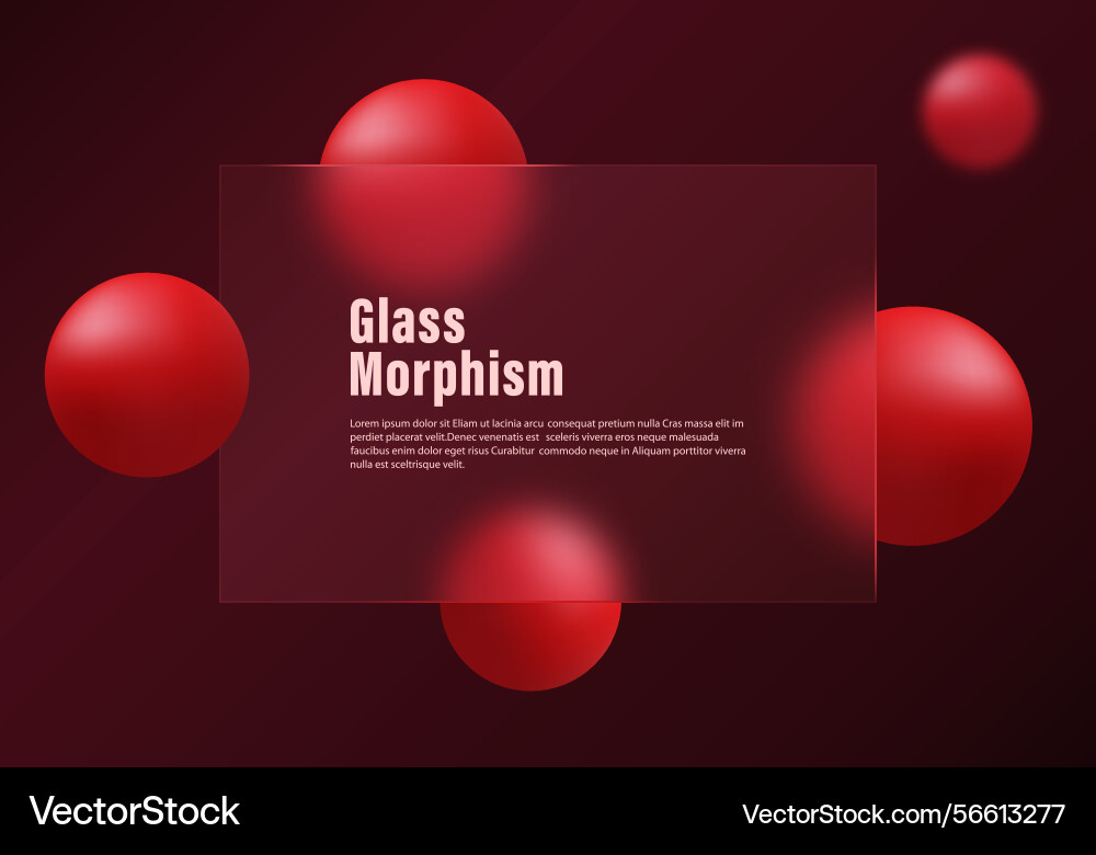 Dark gradient background with red spheres Dark gradient background with red spheres vector image