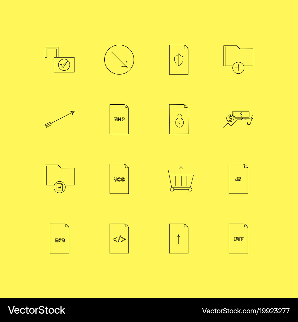Dateien und Ordner lineare Icon setzen einfache Umriss vektorbild