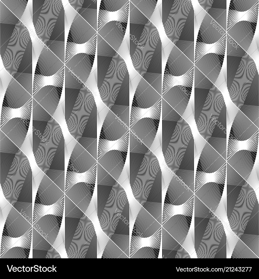 Design seamless monochrome waving pattern Vector Image
