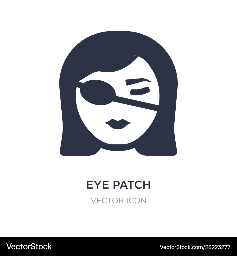 Eye patch icon on white background simple element vector image