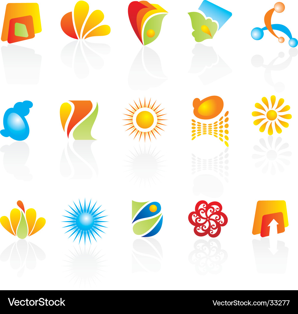 Floral Element Set vector image