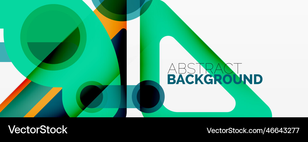 Geometric primitives lines circles abstract Vector Image