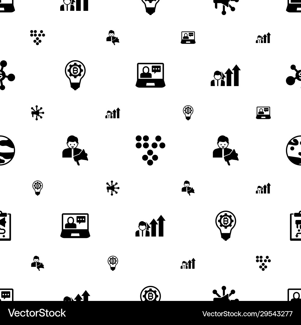 Global icons pattern seamless included editable Global icons pattern seamless included editable vector image