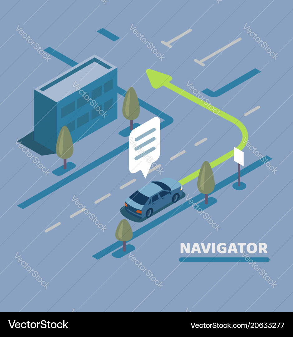 GPS Navigation System vector image
