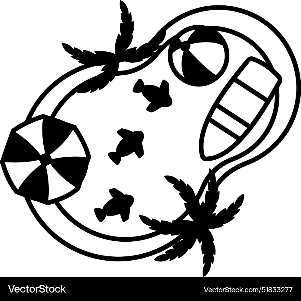 Hotel pool Royalty Free Vector Image - VectorStock