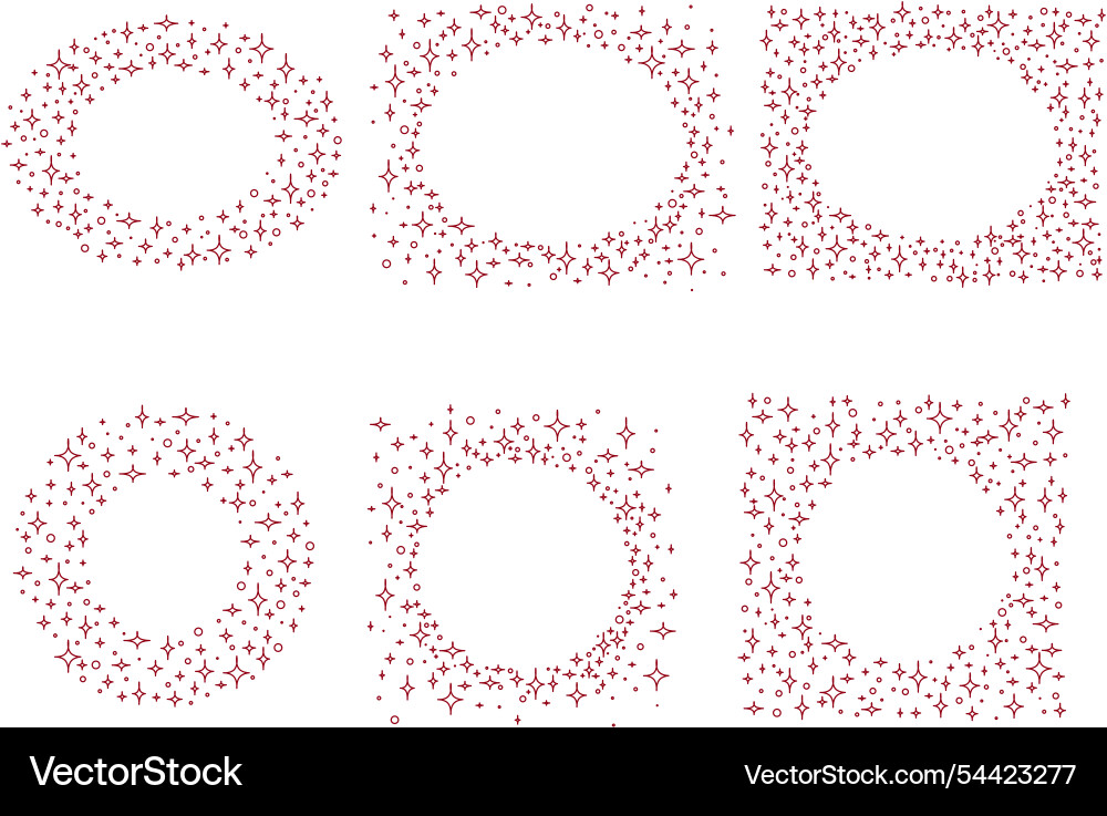 Modern minimalistic oval and circle round frames Modern minimalistic oval and circle round frames vector image
