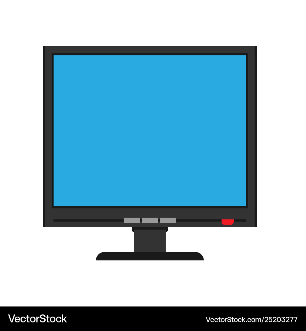 Monitor screen front view display icon above Vector Image