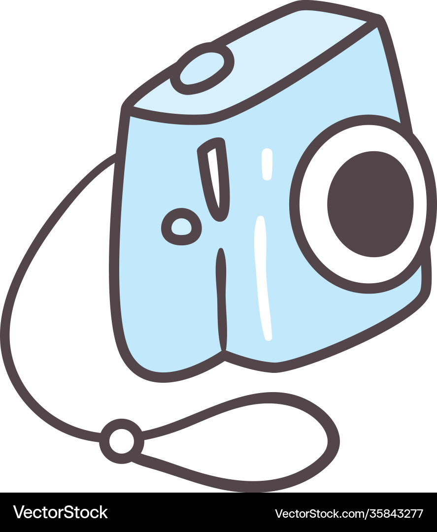 Polaroid camera device icon design vector image
