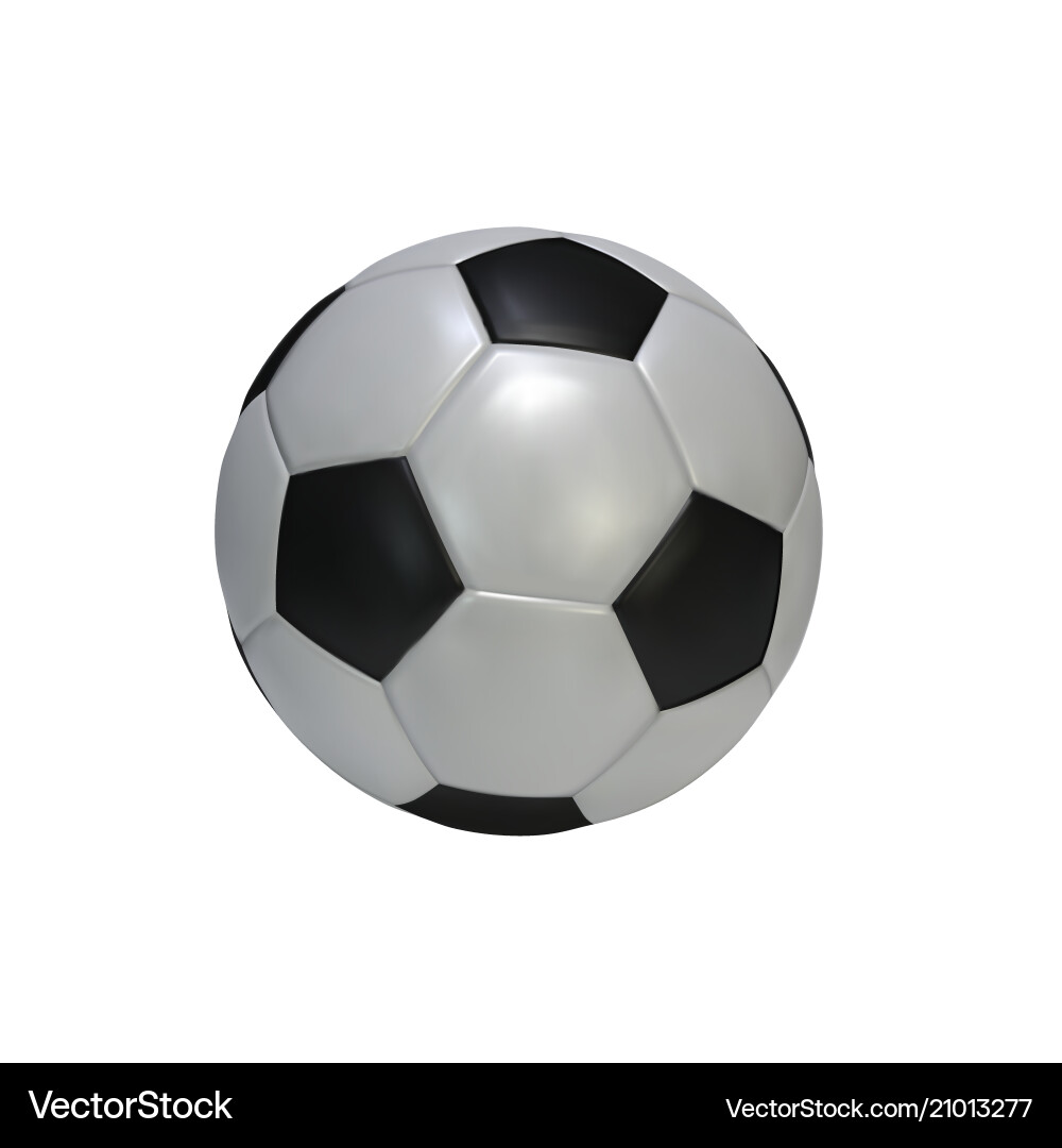 Realistic soccer ball isolated on white Realistic soccer ball isolated on white vector image