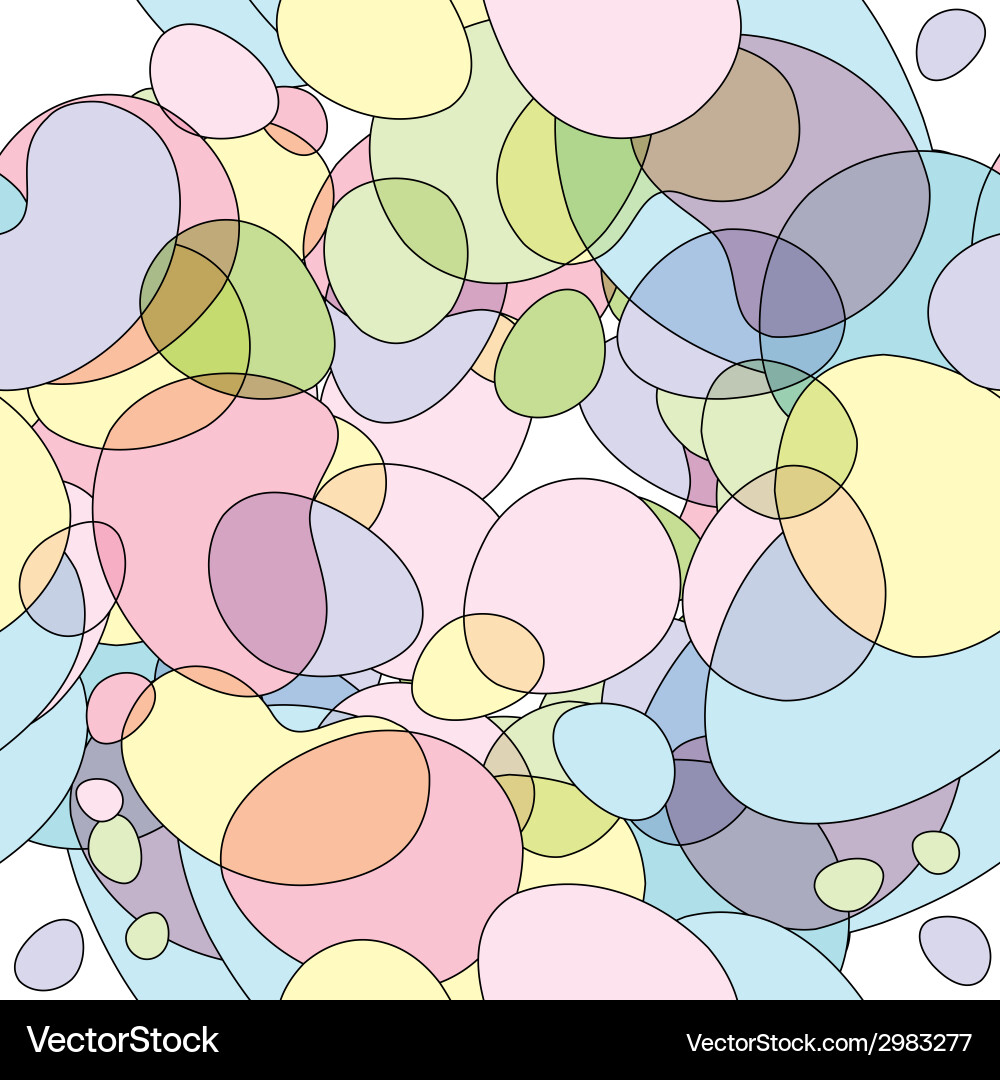 Seamless round bubbles pattern Vector Image