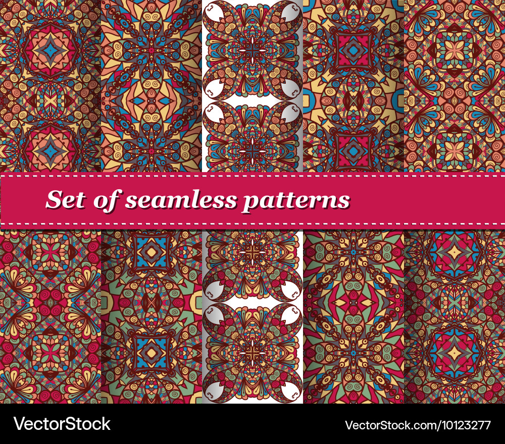 Set of seamless abstract pattern Vector Image