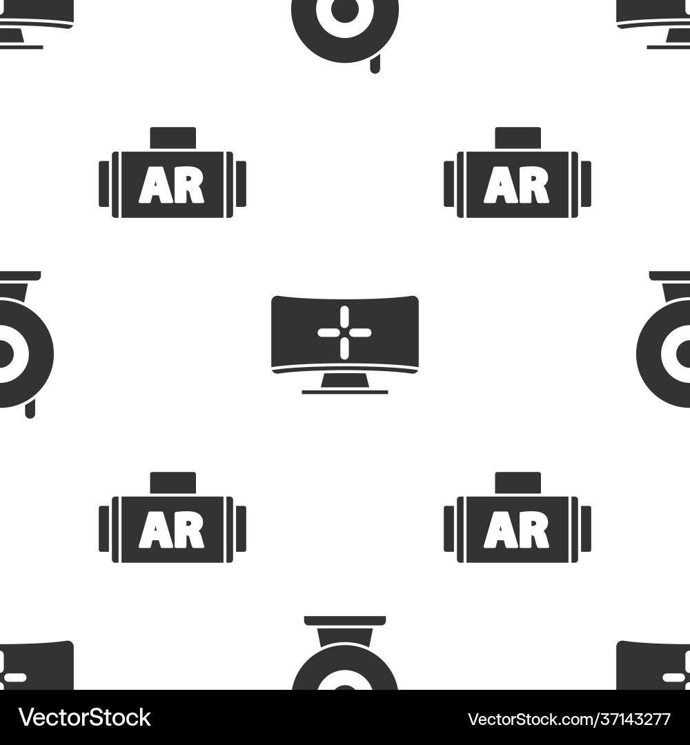Set web camera computer monitor and ar augmented Set web camera computer monitor and ar augmented vector image