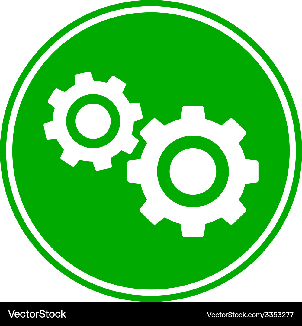 Settings button Vector Image