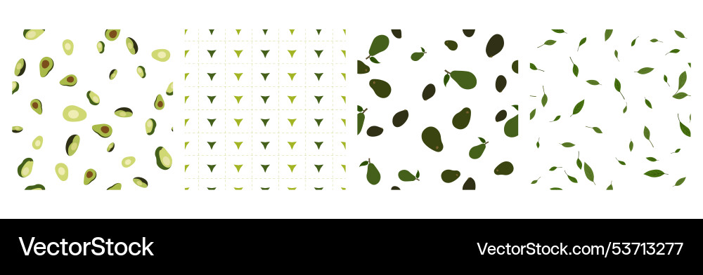 Simple seamless pattern with avocado leaf Simple seamless pattern with avocado leaf vector image