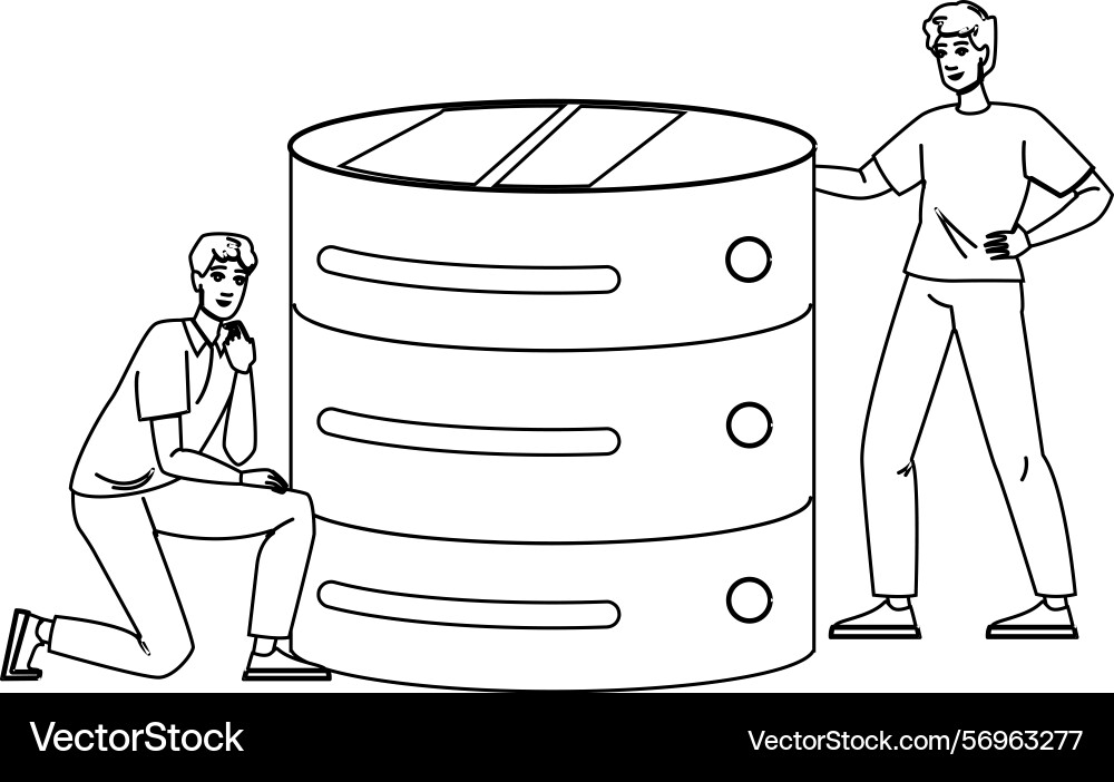 Software database performance analyzing Software database performance analyzing vector image