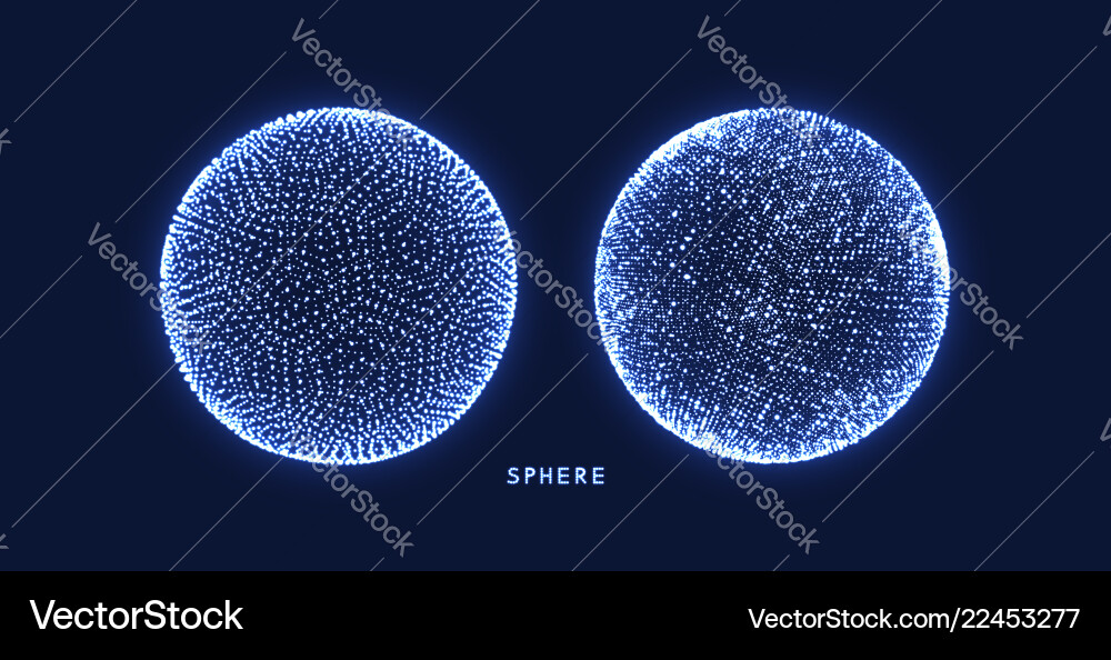 Sphere consisting of points 3d grid for design Sphere consisting of points 3d grid for design vector image