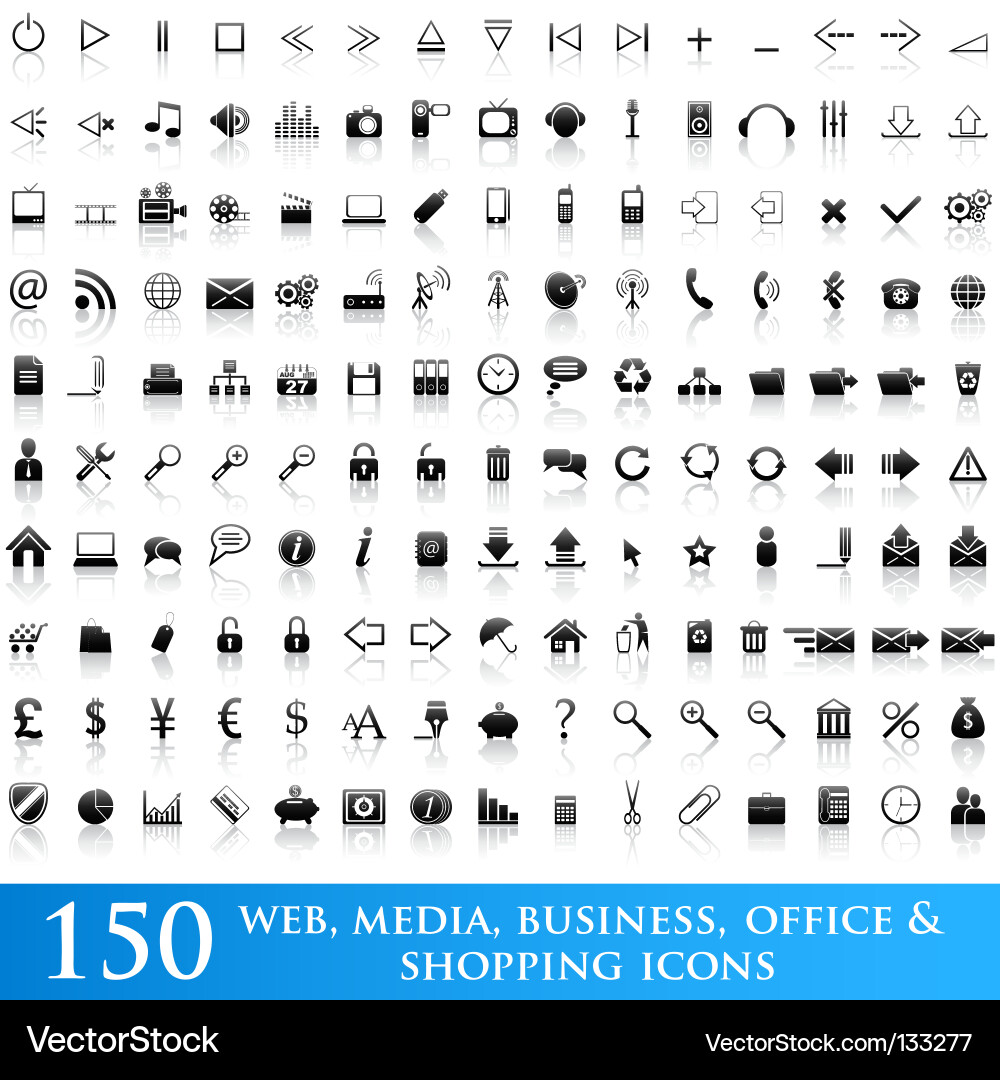 Web Icon Set - Digital Elements vector image