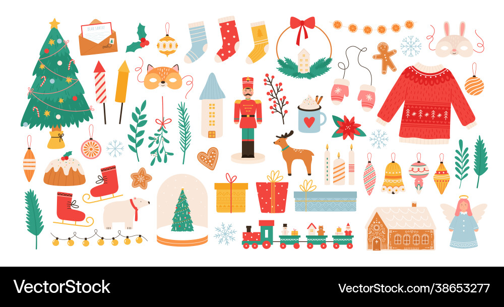 Weihnachtsaufkleber - Winterurlaub vektorbild