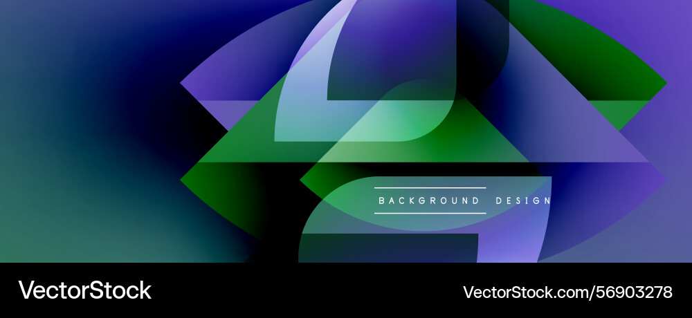 Abstract geometric shapes overlap creating Vector Image
