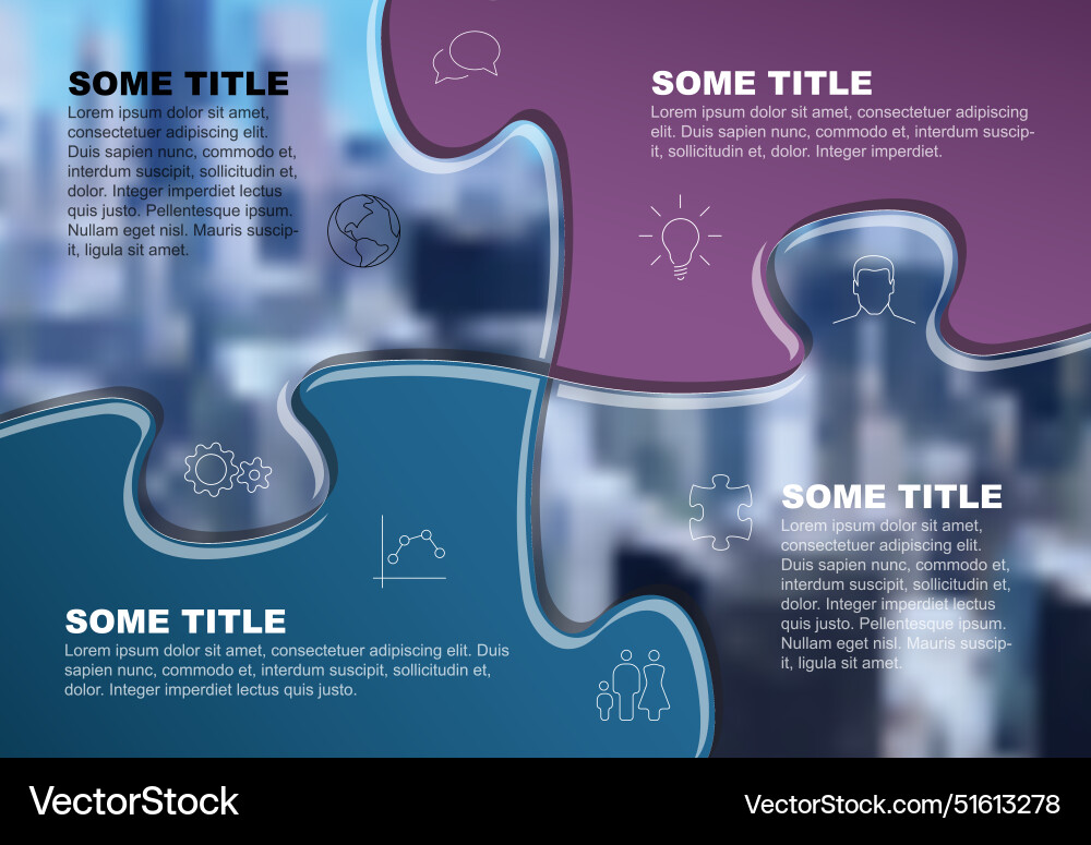 Abstract puzzle solution background vector image