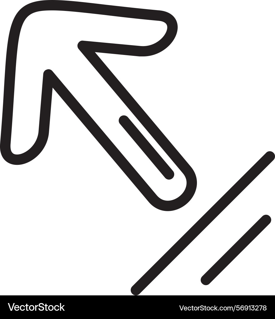 Arrow up-left linear style icon design Vector Image